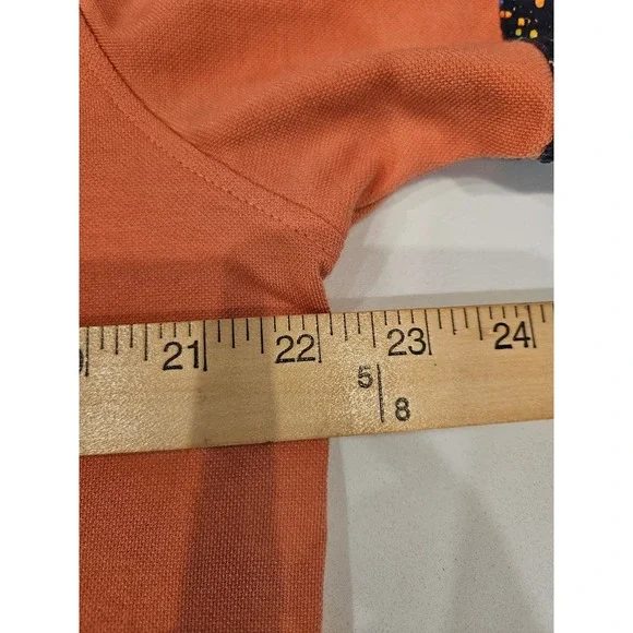 Maceoo Mozart Solid Coral Pique Polo Shirt Mens Size Large Short Sleeve - Picture 12 of 14